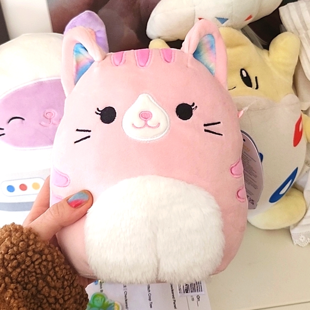 NWT - Squishmallow Tabitha the pink tabby cat 7.5in